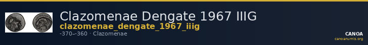 Clazomenae Dengate 1967 IIIG — CANOA