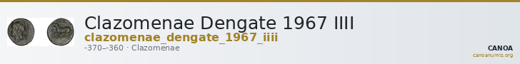 Clazomenae Dengate 1967 IIII — CANOA