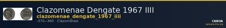 Clazomenae Dengate 1967 IIII — CANOA