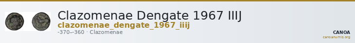 Clazomenae Dengate 1967 IIIJ — CANOA