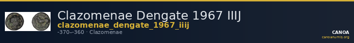 Clazomenae Dengate 1967 IIIJ — CANOA