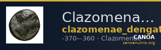 Clazomenae Dengate 1967 IIIK — CANOA