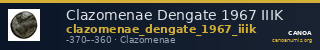 Clazomenae Dengate 1967 IIIK — CANOA