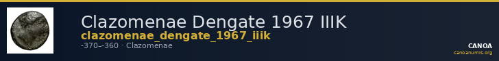 Clazomenae Dengate 1967 IIIK — CANOA