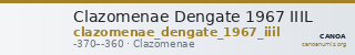 Clazomenae Dengate 1967 IIIL — CANOA