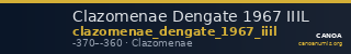 Clazomenae Dengate 1967 IIIL — CANOA