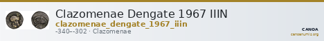 Clazomenae Dengate 1967 IIIN — CANOA