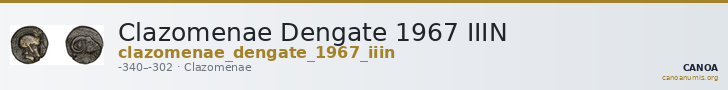 Clazomenae Dengate 1967 IIIN — CANOA