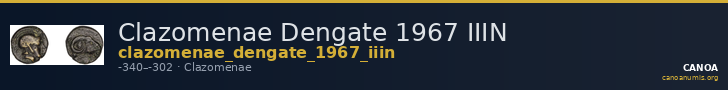 Clazomenae Dengate 1967 IIIN — CANOA