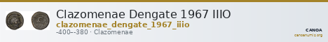 Clazomenae Dengate 1967 IIIO — CANOA
