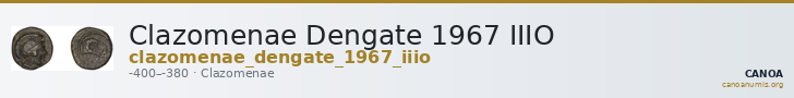 Clazomenae Dengate 1967 IIIO — CANOA