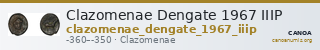 Clazomenae Dengate 1967 IIIP — CANOA