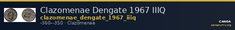 Clazomenae Dengate 1967 IIIQ — CANOA