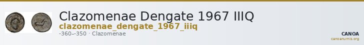 Clazomenae Dengate 1967 IIIQ — CANOA