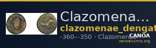 Clazomenae Dengate 1967 IIIR — CANOA