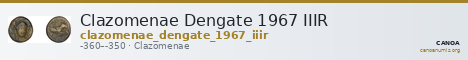 Clazomenae Dengate 1967 IIIR — CANOA