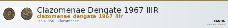 Clazomenae Dengate 1967 IIIR — CANOA