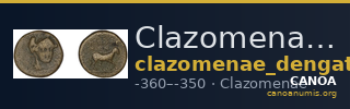 Clazomenae Dengate 1967 IIIS — CANOA