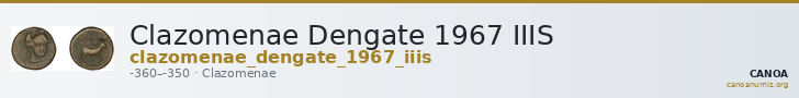 Clazomenae Dengate 1967 IIIS — CANOA