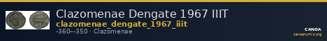 Clazomenae Dengate 1967 IIIT — CANOA