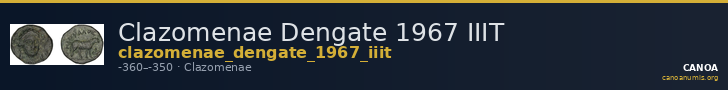 Clazomenae Dengate 1967 IIIT — CANOA