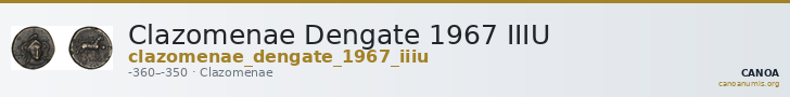 Clazomenae Dengate 1967 IIIU — CANOA