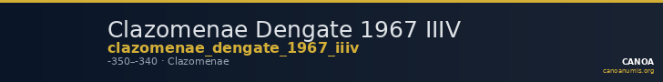 Clazomenae Dengate 1967 IIIV — CANOA