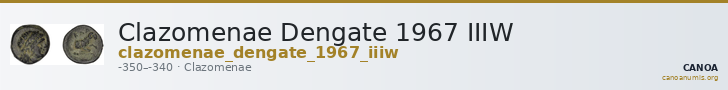 Clazomenae Dengate 1967 IIIW — CANOA
