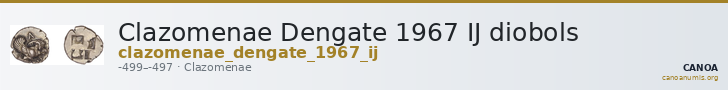 Clazomenae Dengate 1967 IJ diobols — CANOA