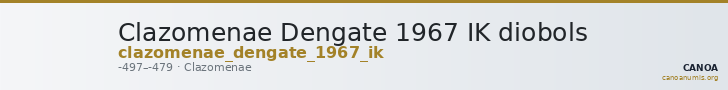 Clazomenae Dengate 1967 IK diobols — CANOA