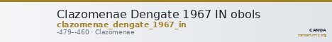 Clazomenae Dengate 1967 IN obols — CANOA