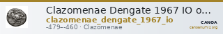 Clazomenae Dengate 1967 IO obols — CANOA