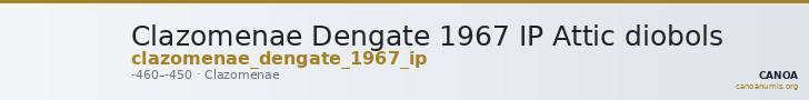 Clazomenae Dengate 1967 IP Attic diobols — CANOA