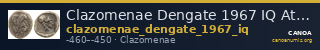 Clazomenae Dengate 1967 IQ Attic diobols — CANOA