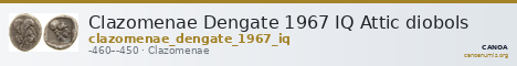 Clazomenae Dengate 1967 IQ Attic diobols — CANOA