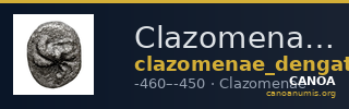 Clazomenae Dengate 1967 IT Attic hemiobols — CANOA