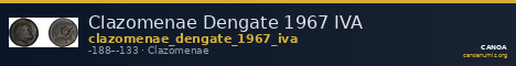 Clazomenae Dengate 1967 IVA — CANOA