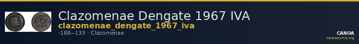 Clazomenae Dengate 1967 IVA — CANOA