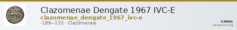 Clazomenae Dengate 1967 IVC-E — CANOA