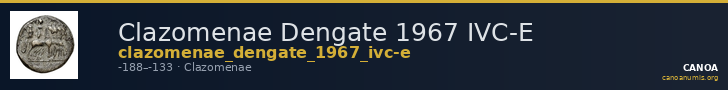 Clazomenae Dengate 1967 IVC-E — CANOA