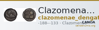 Clazomenae Dengate 1967 IVF-H — CANOA