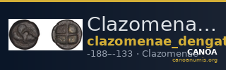 Clazomenae Dengate 1967 IVF-H — CANOA