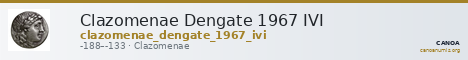 Clazomenae Dengate 1967 IVI — CANOA