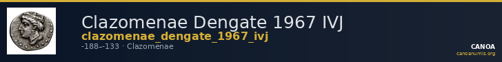 Clazomenae Dengate 1967 IVJ — CANOA