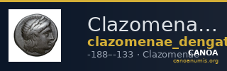 Clazomenae Dengate 1967 IVK — CANOA