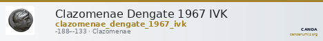 Clazomenae Dengate 1967 IVK — CANOA