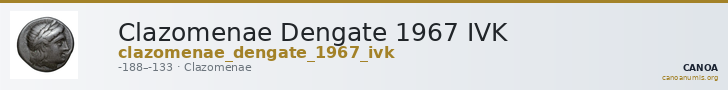 Clazomenae Dengate 1967 IVK — CANOA