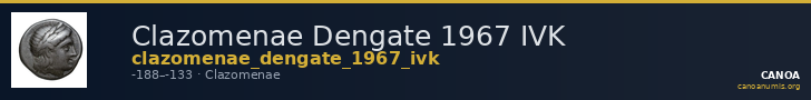 Clazomenae Dengate 1967 IVK — CANOA