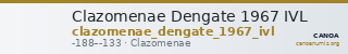 Clazomenae Dengate 1967 IVL — CANOA