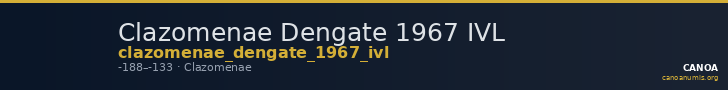 Clazomenae Dengate 1967 IVL — CANOA